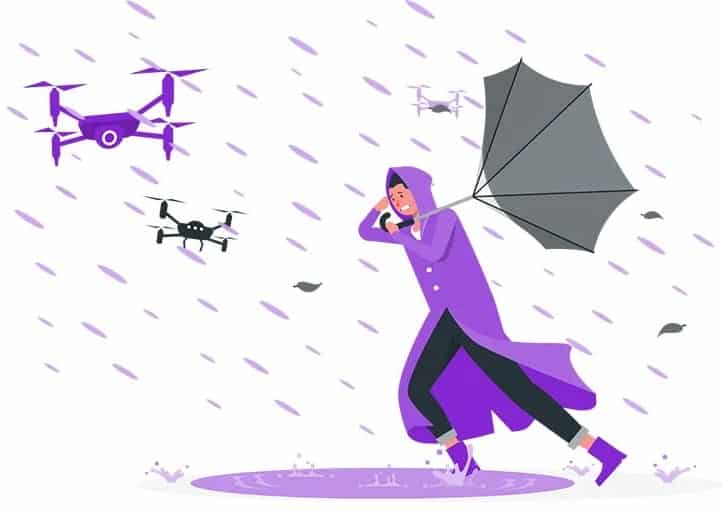 can you fly a drone in the rain